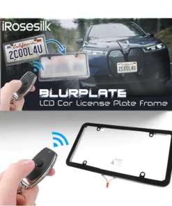 iRosesilk™ Anti-Tracking AUTO X BlurPlate LCD Car License Plate Frame